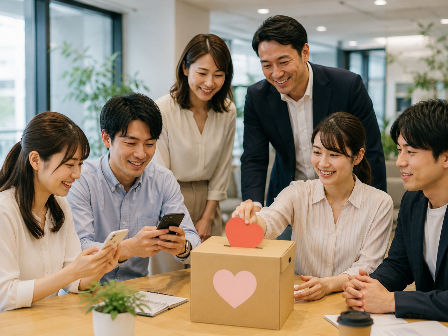 従業員寄付やマッチング寄付のイメージ